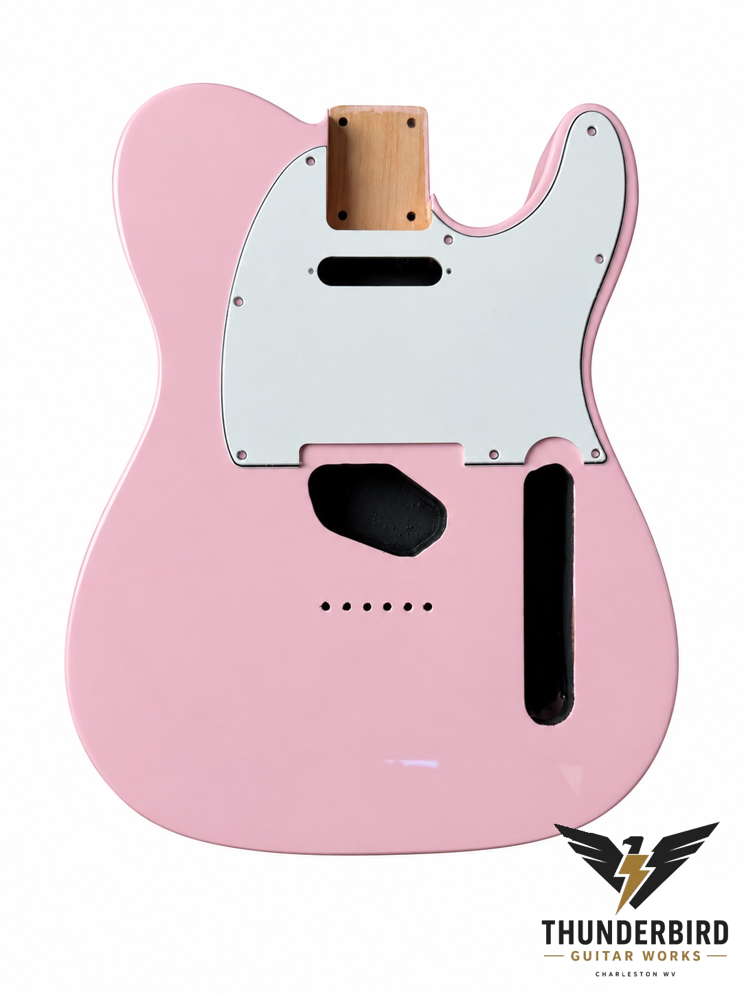 Tele-Style Alder Guitar Body – Shell Pink Gloss Poly Finish, USA Spec