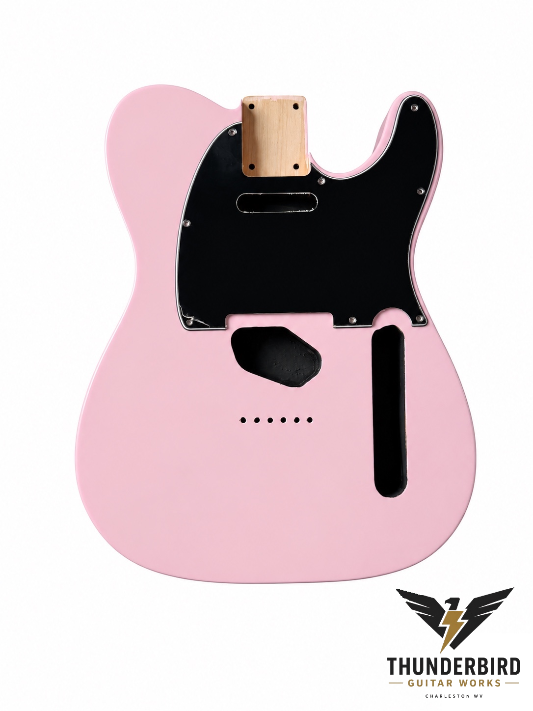 Tele-Style Alder Guitar Body – Shell Pink Gloss Poly Finish, USA Spec