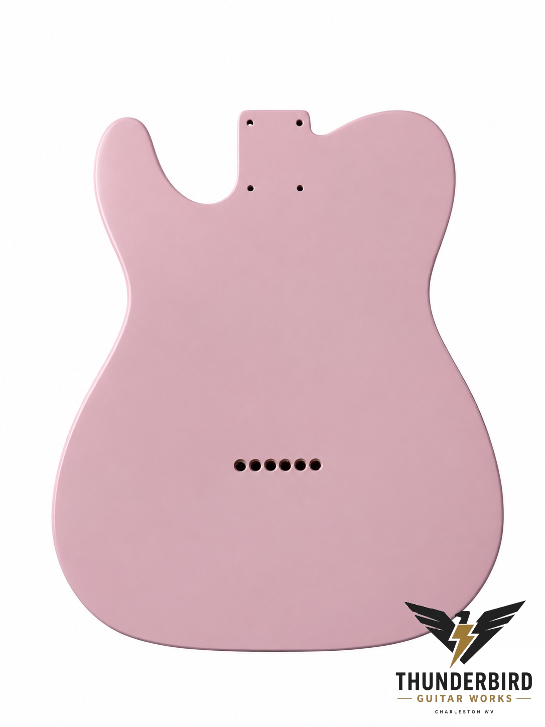 Tele-Style Alder Guitar Body – Shell Pink Gloss Poly Finish, USA Spec