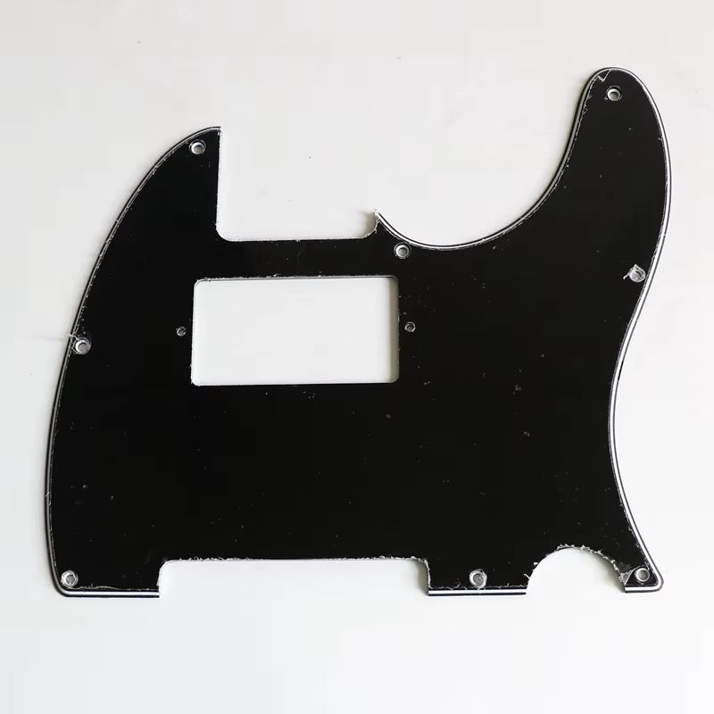 8-Hole Tele Style 3-Ply Black Pickguard