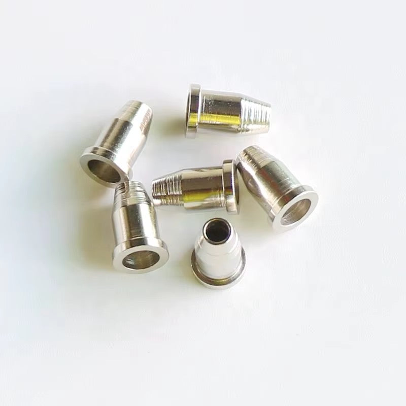 6-Piece Telecaster-Style 8mm Flange 6.35 Shaft Chrome String Ferrules