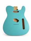 Tele-Style Alder Guitar Body – Daphne Blue Satin Nitro Finish, USA Spec