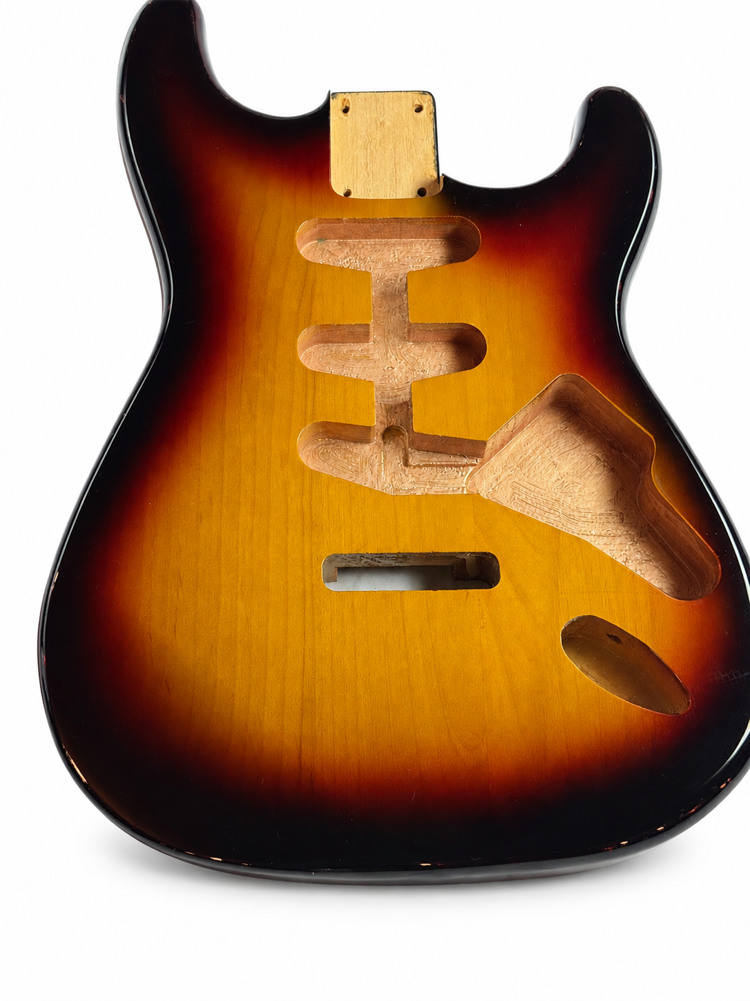 Strat-Style Alder Guitar Body – Sunburst Gloss Poly Finish, USA Spec