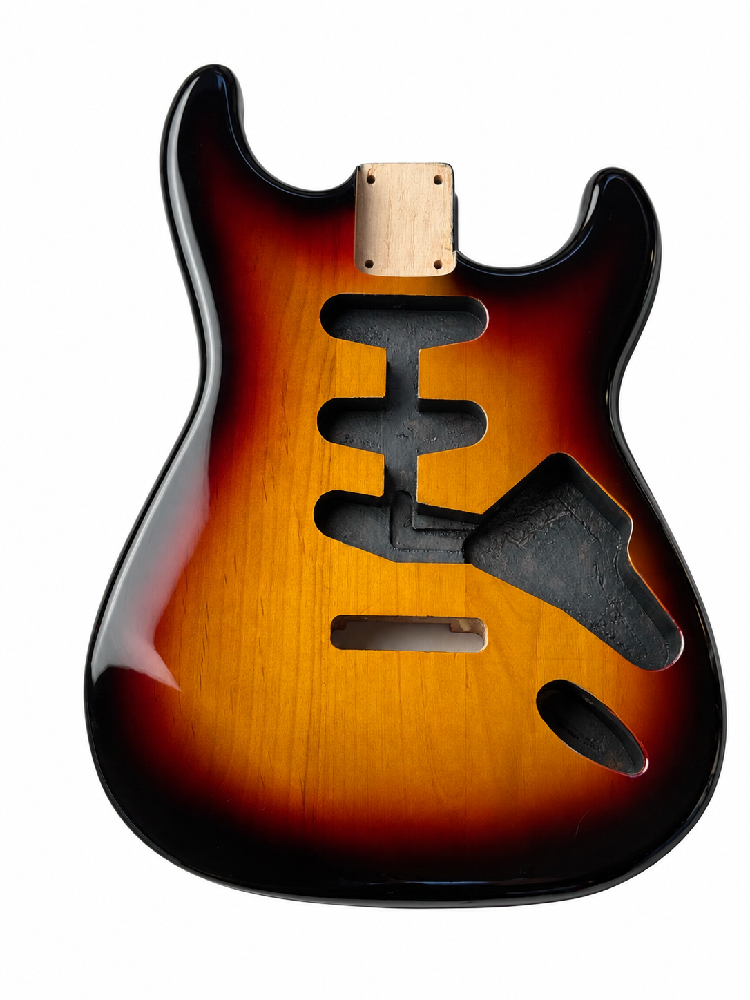 Strat-Style Alder Guitar Body – Sunburst Gloss Poly Finish, USA Spec