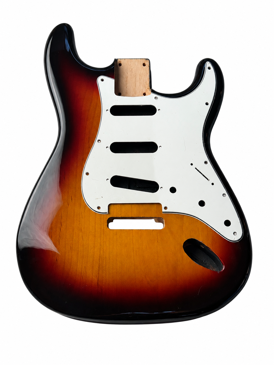 Strat-Style Alder Guitar Body – Sunburst Gloss Poly Finish, USA Spec