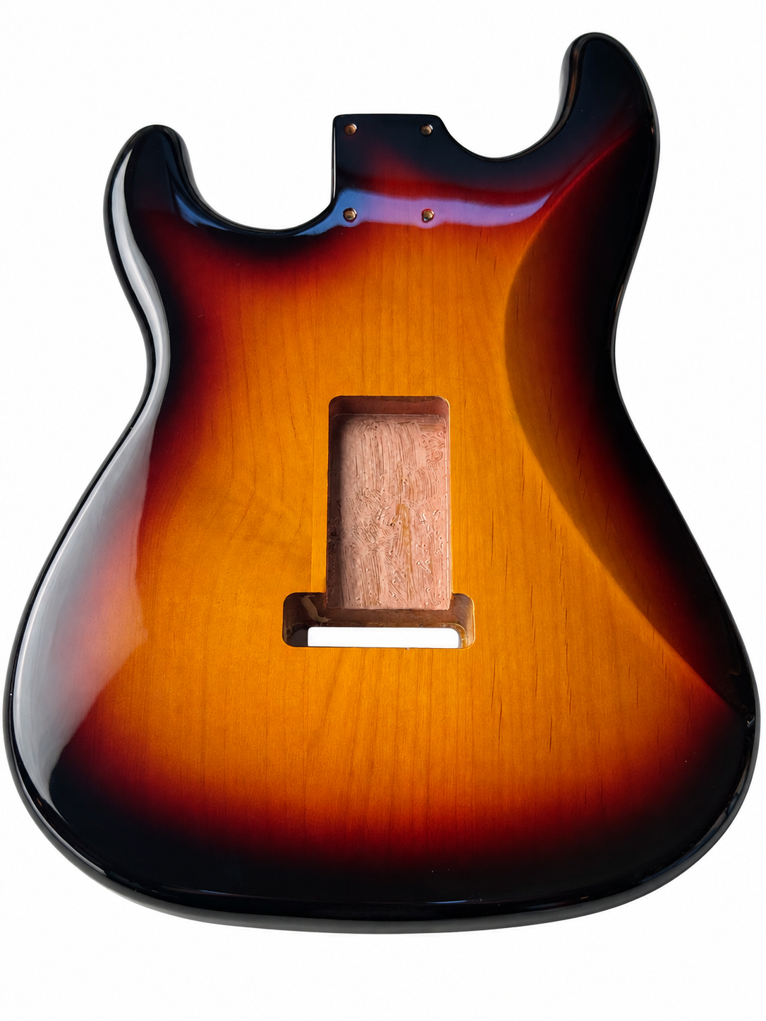 Strat-Style Alder Guitar Body – Sunburst Gloss Poly Finish, USA Spec
