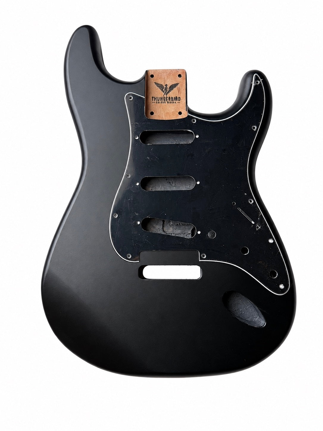 Strat-Style Alder Guitar Body – Black Satin Nitro Finish, USA Spec