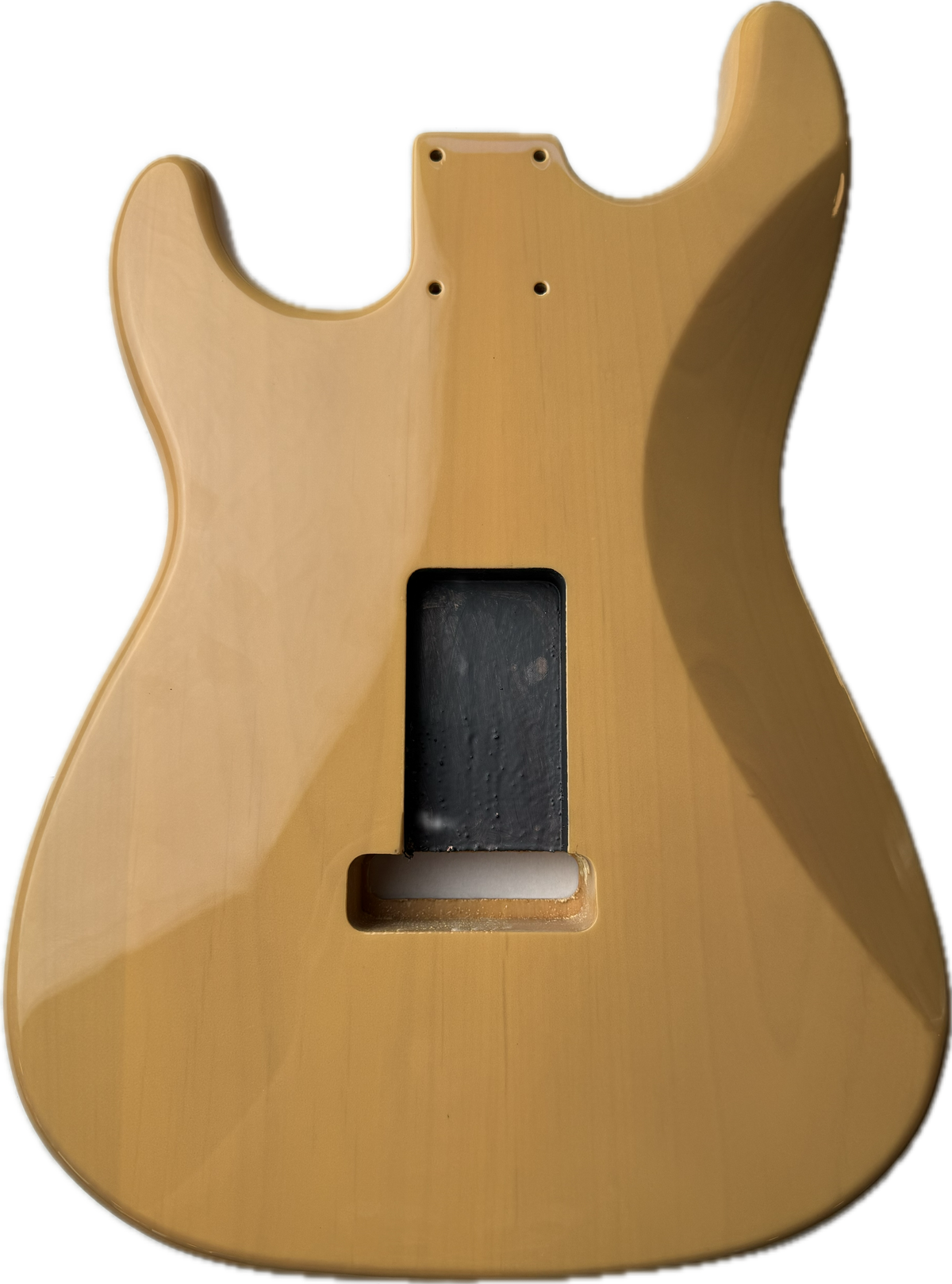 Strat-Style Alder Guitar Body – Transparent Blonde Gloss Poly Finish, USA Spec